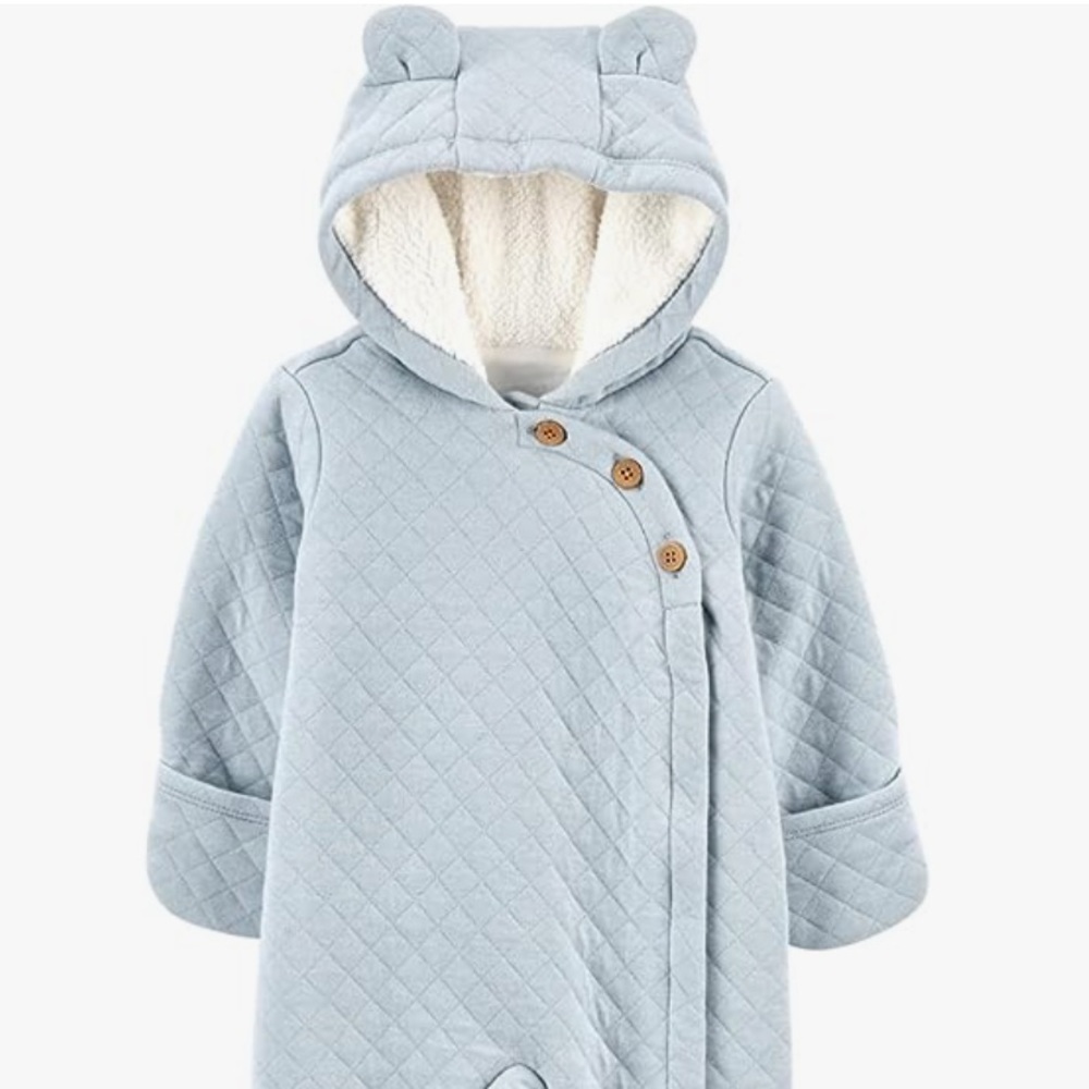 Carter's Baby 6M Hooded Quilted Pram Sleep & Play